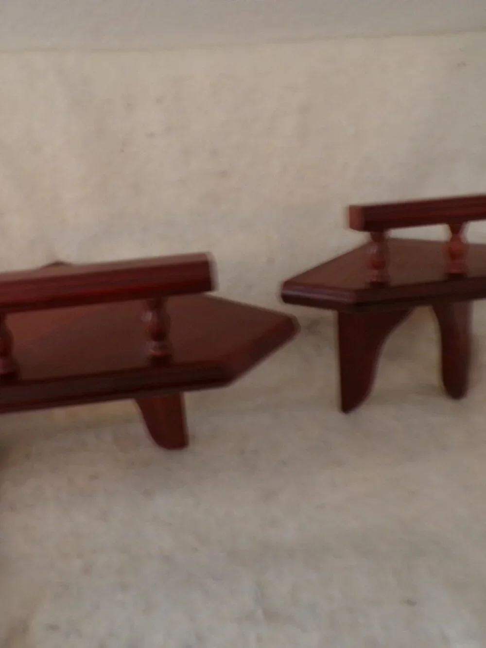 2 Wooden Floating Corner Shelves